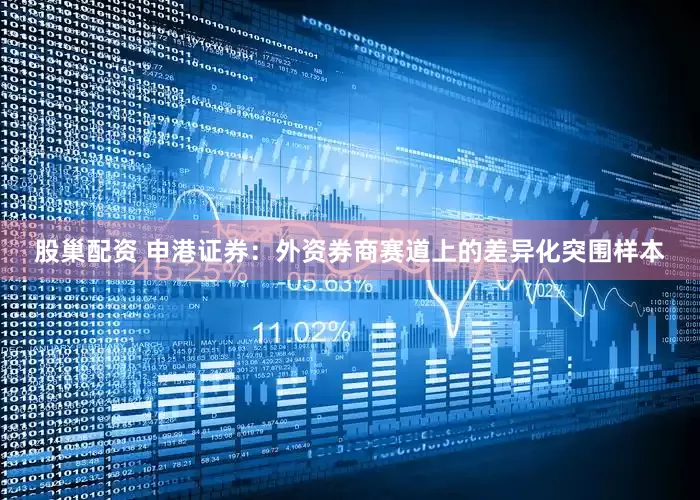 股巢配资 申港证券：外资券商赛道上的差异化突围样本