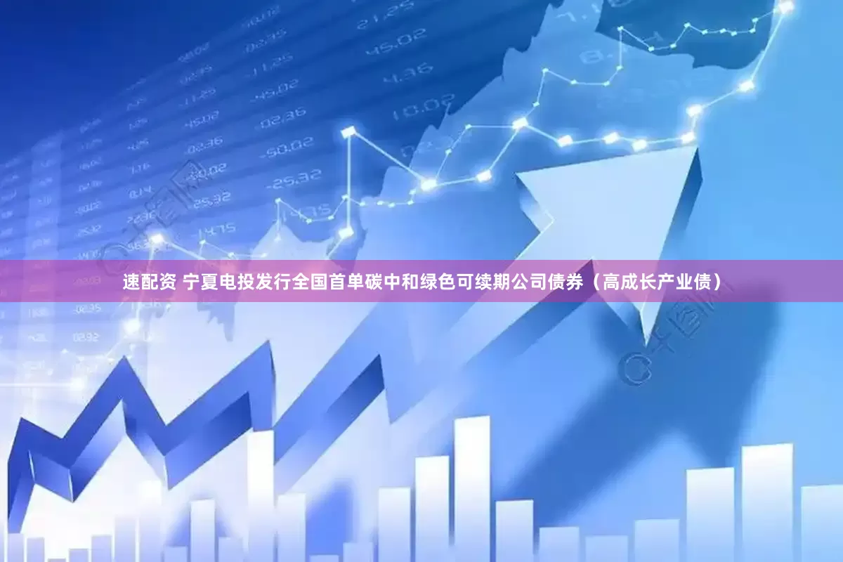 速配资 宁夏电投发行全国首单碳中和绿色可续期公司债券（高成长产业债）
