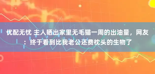 优配无忧 主人晒出家里无毛猫一周的出油量，网友：终于看到比我老公还费枕头的生物了