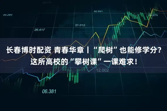长春博时配资 青春华章丨“爬树”也能修学分？这所高校的“攀树课”一课难求！